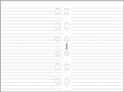 Filofax Kalendárium betét, jegyzetlap, pocket méret, vonalas, FILOFAX, fehér, 25lap/cs (FX-213008)