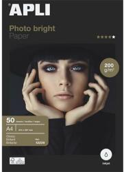 Apli Fotópapír, tintasugaras, A4, 200g, fényes, APLI "Photo bright", 50lap/cs (12239) - nyomtassingyen