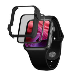 Fixed teljes kijelzős üvegfólia applikátorral Apple Watch 44mm órához, fekete (FIXG3D-434-BK) - nyomtassingyen