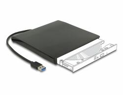 Delock Külső váz 12, 7 mm magasságú, 5.25 Slim SATA meghajtókhoz SuperSpeed USB 5 Gbps A-típusú apa csatlakozóval (42636) - dellaprint