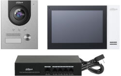 Dahua Kit videointerfon IP Dahua KTP01-S2(F), 2MP, 1 familie, ingropat, 7 inch, PoE (KTP01-S2(F))