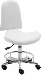 physa Gurulós szék háttámlával - 44-58 cm - 150 kg - fehér (RUE WHITE)