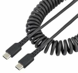 StarTech USB Type-C - USB Type-C spirál adat- és töltőkábel 50cm fekete (R2CCC-50C-USB-CABLE)
