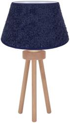 Duolla Duolla - Asztali lámpa BOUCLE 1xE27/15W/230V átm. 28 cm kék/fa DU601467 (DU601467)
