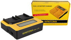 Patona Sony Hitachi NP-F550/750/970 Patona dupla lcd kijelzős fényképezőgép akkumulátor töltő (7525) (PATONA_DUPLA_LCD_NPF750)