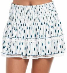 Lucky in Love Fustă tenis dame "Lucky in Love Palms D'Amour Long Chic Smocked Skirt - Alb