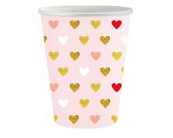 Godan XOXO Pink papír pohár 6 db-os 250 ml MLG165777