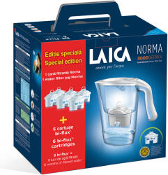 LAICA Pachet cana filtranta Laica Norma + 6 cartuse filtrante de apa Laica Bi-flux