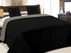 Kétoldalas ágytakaró 220x240 cm méretben modern bézs - fekete mintás - párnahuzatok nélkül! !