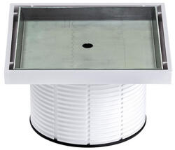 Styron Burkolható padlóösszefolyó magasító fehér 150x150 (STY-505-B-F)