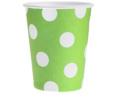Godan Green Polka Dots zöld papír pohár 6 db-os 270ml (MLG678045)