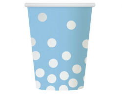 Godan Silver Dots Blue, Pöttyös papír pohár 6 db-os 270 ml (MLG631750)
