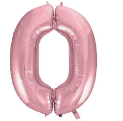 Godan Light Pink, Rózsaszín 0-ás szám fólia lufi 92 cm (MLG109191)