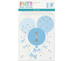  Blue 1st Birthday Party bags, Papírzacskó 8 db-os (MLG749430)