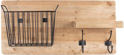 Clayre & Eef Etajera lemn maro metal negru 58x11x28 cm (50704) - decorer Raft