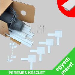 Ker-Komplex 2001 Méretre gyártott műanyag peremes szúnyogháló " szereld magad " készlet, fehér, 0, 8 m2 -ig