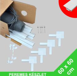 Ker-Komplex 2001 Műanyag peremes szúnyogháló " szereld magad " készlet, fehér, ráfordítható füles rögzítéssel 60 x 60 cm