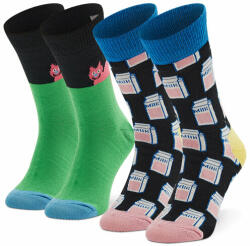 Happy Socks 2 pár hosszú szárú gyerek zokni Happy Socks KCAT02-9300 Színes 0_12M