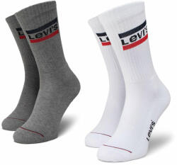 Levi's 2 pár hosszú szárú unisex zokni Levi's® 37157-0151 White/Grey 39_42 Férfi
