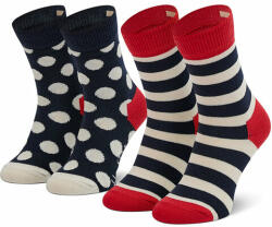 Happy Socks 2 pár hosszú szárú gyerek zokni Happy Socks KSTR02-4000 Sötétkék 12M
