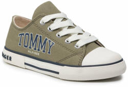 Tommy Hilfiger Tornacipő Tommy Hilfiger Low Cut Lace-Up Sneaker T3X4-32208-1352 M Military Green 414 28