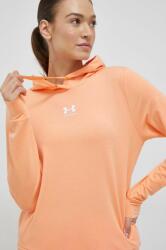 Under Armour felső rózsaszín, női, sima, kapucnis - narancssárga S