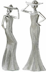 Lady Diva szobor ezüst színben 30x10x8, 5cm