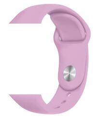 Alphajack Apple Watch 4/5/6/7/8/SE (38/40/41mm) szilikon óraszíj világoslila színű Alphajack