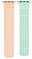 Phoner Spike Apple Watch szilikon szíj, 38/40/41mm, papya/pisztácia - speedshop