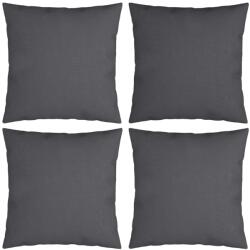 vidaXL Perne decorative, 4 buc. , antracit, 50x50 cm, material textil (314338)