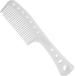 YS PARK 601 Pieptan profesional cu maner pentru frizerie - alb (4981104350320)