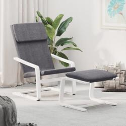 vidaXL Scaun de relaxare cu taburet, gri deschis, textil (3154414)