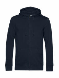 B&C Collection Férfi kapucnis hosszú ujjú organikus pulóver B and C Organic Zipped Hooded M, Sötétkék (navy)
