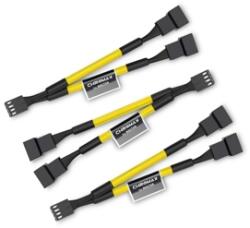 Noctua Set 3 cabluri Y-Splitter Noctua NA-SYC1 chromax. yellow, de la 4-pini PWM la 2x4-pini PWM, 11.5cm, yellow