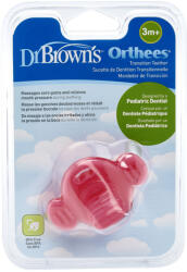 Dr. Brown's - Orthees Soother Shaped Teether 3m+ rózsaszín (TE332)