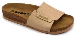  0Ft kiszállítás! Leon Comfortstep 4022 bézs női bőr papucs 35-41 -Birkenstockhoz hasonlatos talppal