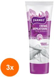 Farmec Set 3 x Crema Depilatoare Farmec, pentru Piele Normala, cu Extract de Orhidee, 150 ml (ROC-3xMAG1011101TS)