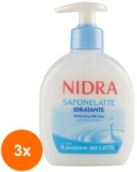 Nidra Set 3 x Sapun Lichid Nidra cu Proteine din Lapte, 300 ml