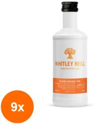Whitley Neill Set 9 x Gin Whitley Neill, Blood Orange, 43% Alcool, Miniatura, 0.05 l