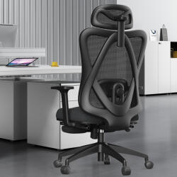  Ergonomikus irodai szék, forgószék, fekete (T15)