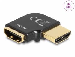 Delock Adaptor HDMI 8K60Hz T-M unghi 90 grade stanga metalic, Delock 60018 (60018)