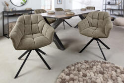 Invicta Set 2 scaune rotative Papillon cu tapiterie din tesatura structurala (41590)