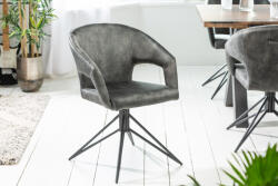 Invicta Set 2 scaune rotative Eternity cu tapiterie din catifea si picioare din metal (40498)