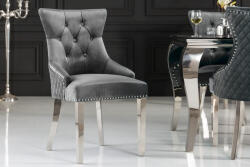 Invicta Set 2 scaune Castle DeLux cu tapiterie din catifea si picioare din metal (40471)