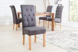 Invicta Set 2 scaune Casa cu tapiterie din microfibra si picioare din lemn de pin (37293)