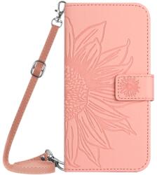 ART SUN FLOWER Husa portofel cu curea Motorola Moto G53 5G roz
