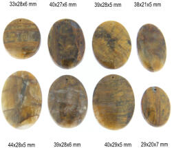  Pandantiv din Limonit Natural - Oval - cu Gaura - 29-44 x 20-29 x 5-7 mm - 1 Buc