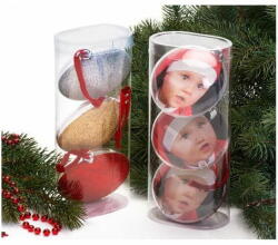  KPH Három darabos karácsonyi dísz gömb készlet 8, 7cm átmérőjű gömbökkel - mall
