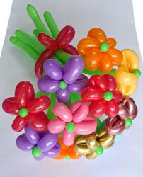 Balloons4party Buchet baloane modelaj flori umflate - articole-petreceri - 69,99 RON