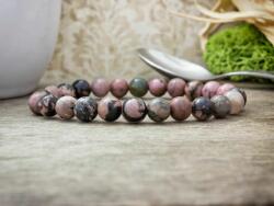 R. M. ékszer Élénkítő rodonit ásvány karkötő (12505-RM-17)